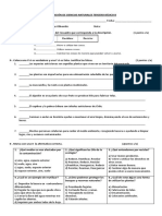 Evaluacion Ciencias Naturales Contaminación