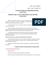 Principii de Comunicare Si Consiliere PT Sanatate