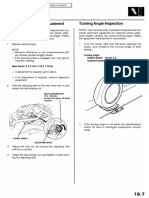 Rear Toe Inspection/Adjustment Turning Angle Inspection