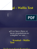 Kruskal - Wallis Test