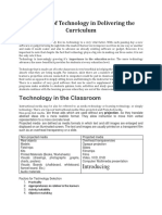 The Role of Technology in Delivering The Curriculum