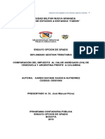 Comparacion Del Impuesto Al Valor Agregado IVA de Venezuela y Argentina Frente A Colombia