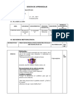 Sesion de Aprendizaje de La M