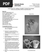 Instructions For Making A 5-Gallon Compost Tea Brewer - Oregon State University