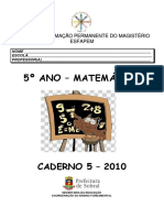 Caderno 5 - 5º Ano - Matemática 2010 PDF