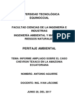 Caso de Peritaje Sobre Chevron en Ecuador.