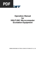 Operation Manual For HWJT-09C Microcomputer Excitation Equipment