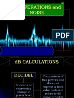 DB Operations and Noise