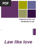 Week 1 - Introduction To Communication Law