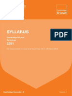 Syllabus: Cambridge O Level Sociology