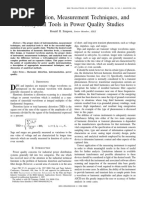 Instrumentation, Measurement Techniques, and Analytical Tools in Power Quality Studies