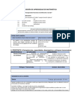 Sesión de Aprendizaje de Matemática