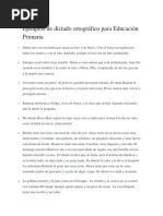 Ejemplos de Dictado Ortográfico para Educación Primaria