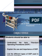 Unit 4 Use of Standard Operating Procedures