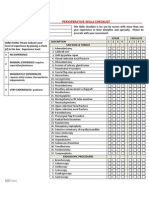 Perioperative Skills Checklist