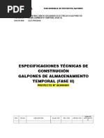 Especificaciones Técnicas de Construccion Galpon