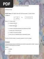 Finding The Present Value For N Not An Integer: Solution