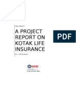 A Project Report On Kotak Life Insurance