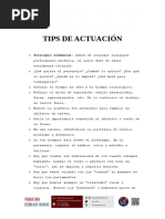 Tips de Actuación