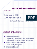 Mechanics of Machines: DR Tuan Mohammad Yusoff Shah