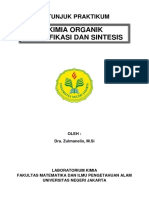 Petunjuk Praktikum Kimia Organik Identifikasi Dan Sintesis