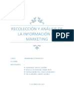 Recolección y Análisis de La Información de Marketing