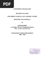 SYLLABUS - Old - University of Kalyani B.A. Hons. Geography PDF