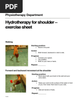 Hydrotherapy For Shoulder