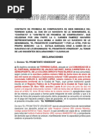 Contrato, de Promesa Compraventa, Terreno