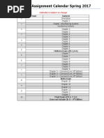 NOS 110 Assignment Calendar Spring 2017: Week Date Content