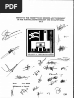 Report On The National Biotechnology and Biosafety Bill, 2012