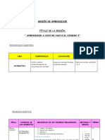 Sesion de Aprendizaje El Numero 3 Ultimo