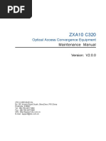 SJ-20130520170233-006-ZXA10 C320 (V2.0.0) Optical Access Convergence Equipment Maintenance Manual