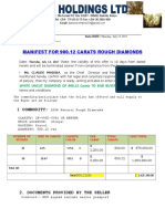 Manifest For Rough Diamond 900.12-4