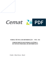 NTE - 014 - Fonecimento de Energia em Tensão Primária. Substituída Pela NDU 002 e NDU 003 A Partir de 02-01-2015