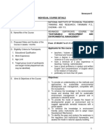 Annexure-II Individual Course Details