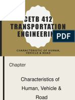 CETB 412 - Characteristic of Human, Vehicle Road