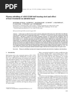 Plasma Nitriding of AISI 52100 Ball Bearing Steel and Effect of Heat Treatment On Nitrided Layer