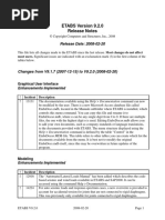 ETABS Version 9.2.0 Release Notes