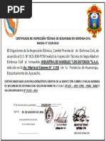 Certificado de Inspeccion