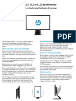 HP EliteDisplay E221 Datasheet