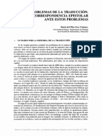 Los Problemas de La Traducción. La Correspondencia Epistolar Ante Estos Problemas