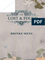 Lost and Found Cocktail Menu