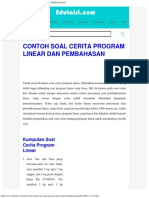 Contoh Soal Cerita Program Linear Dan Pembahasan