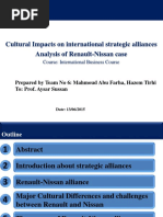 Cultural Impacts On International Strategic Alliances, Analysis of Renault-Nissan Case