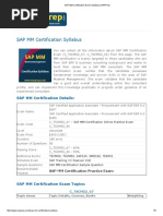 SAP MM Certification Exam Syllabus - ERPPrep