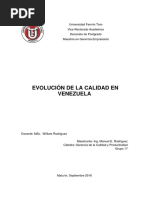 Ensayo - Evolución de La Calidad en Venezuela..Por Manuel e Rodríguez