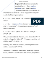 Zsigmondy's Theorem 