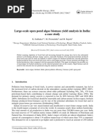 Large-Scale Open Pond Algae Biomass Yield Analysis in India: A Case Study