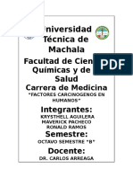 Tema 4 Factores Carcinogenos en Humanos